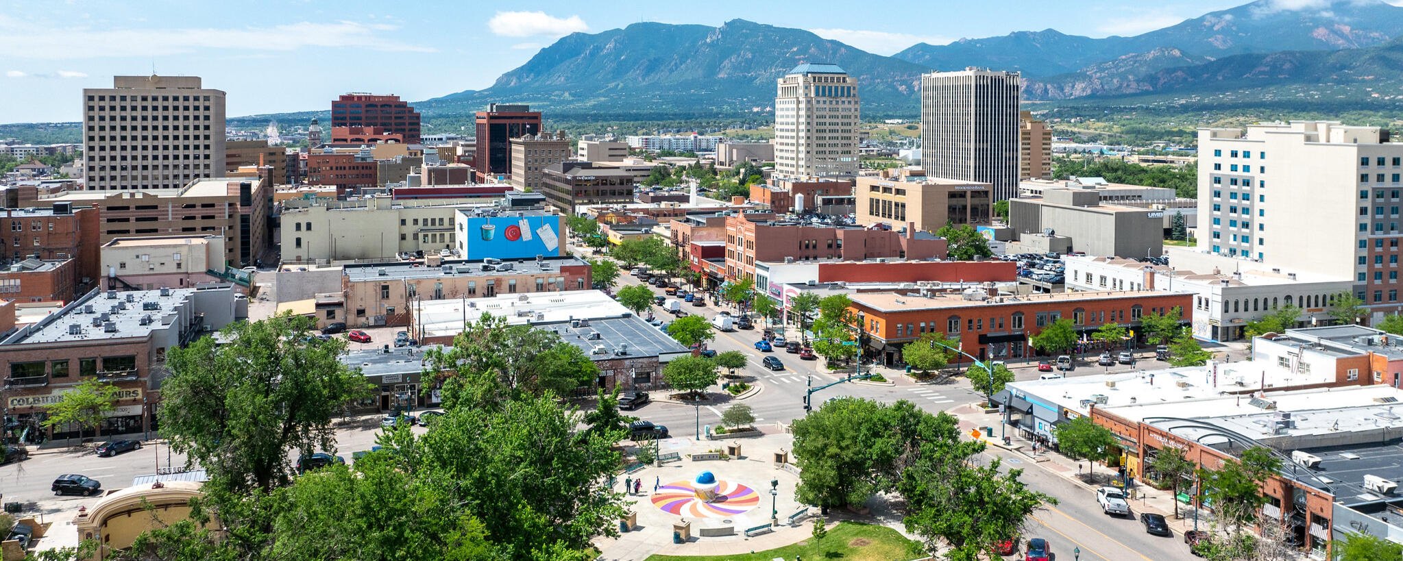 Downtown Colorado Springs Sanden Photo Colorado Springs Drone Photography